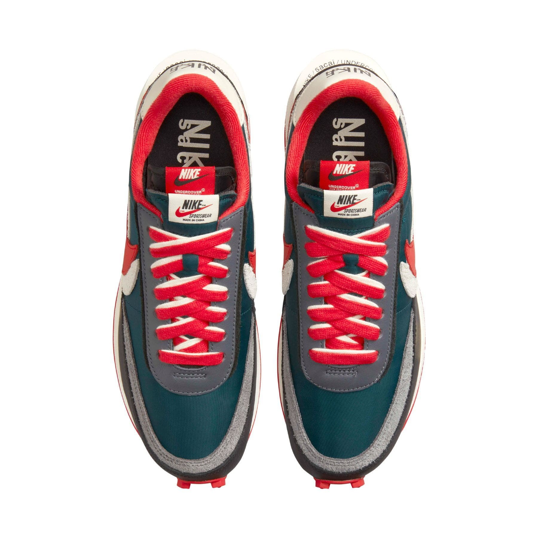 Nike LD Waffle x Sacai x Undercover 'Midnight Spruce University Red'